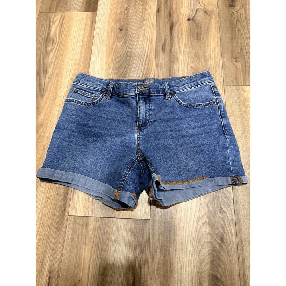 New York & Company Soho Jeans Shorts Women's 6 Mid Rise 4" Inseam Medium Wash